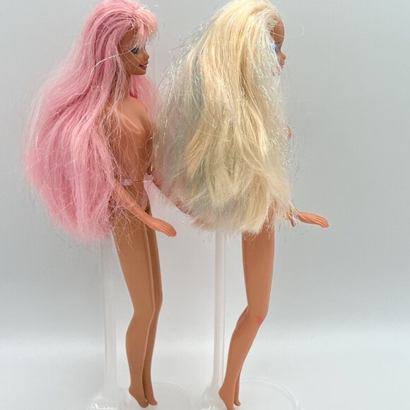Vintage Mermaid Barbie Doll 1990's Fountain & Rainbow hair #1434 #10393 lot of 2 - Picture 8 of 16